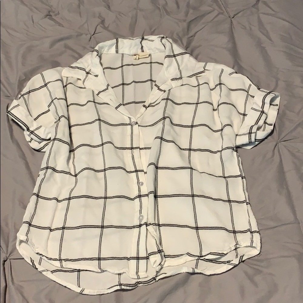 Short sleeve flannel shirt